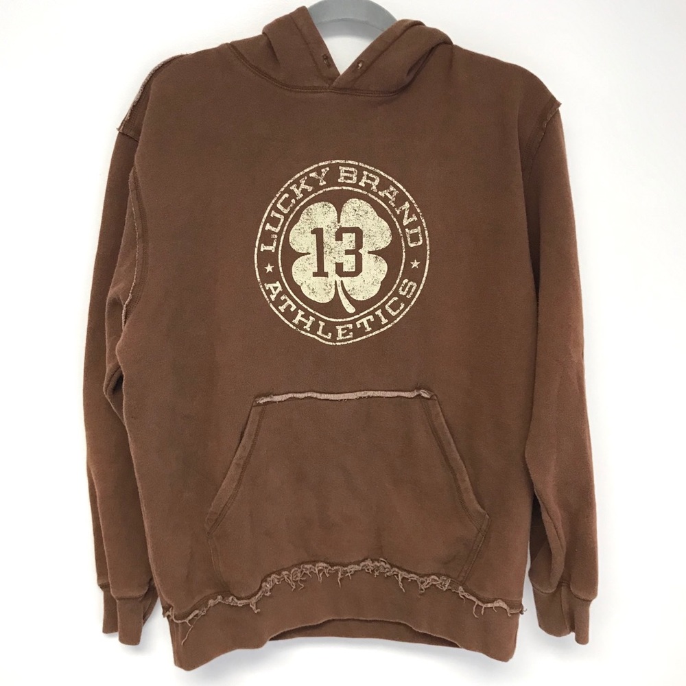 Lucky Brand | athletics lucky 13 distressed hoodie